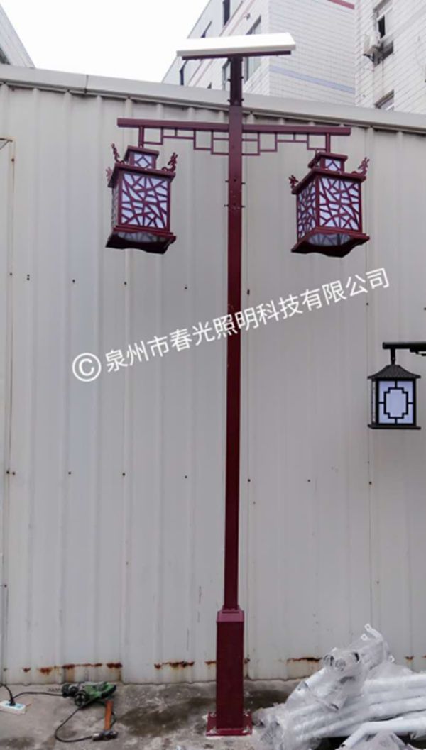 太陽能景觀燈 太陽能仿古景觀燈3米特色廣場(chǎng)仿古戶外景觀燈庭院燈路燈