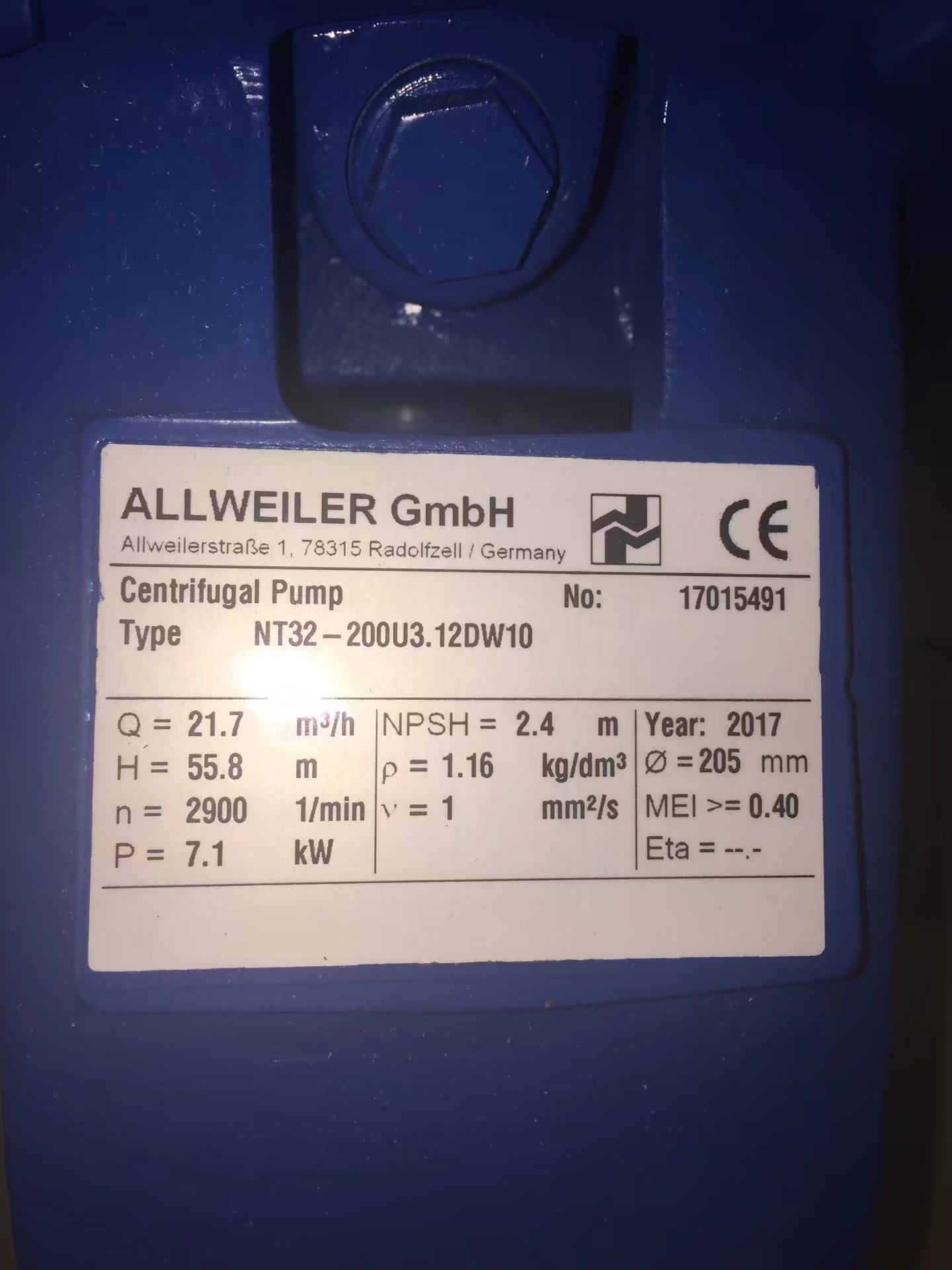 ALLWEILERxıÎ늙CNT-125-/400/02/420 U3.12D-W10늙C